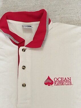 Port and Company Ocean Players Club Polo Shirt White 100% Cotton Men's XL